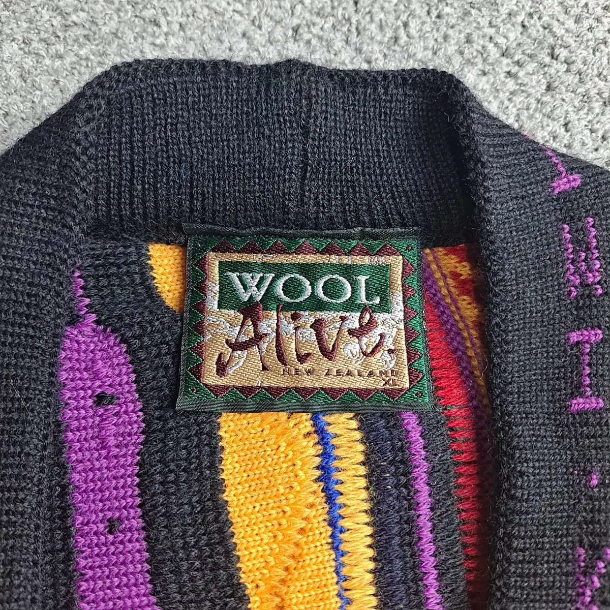 WOOL ALIVE 키위새 가디건 쿠지st XL사이즈