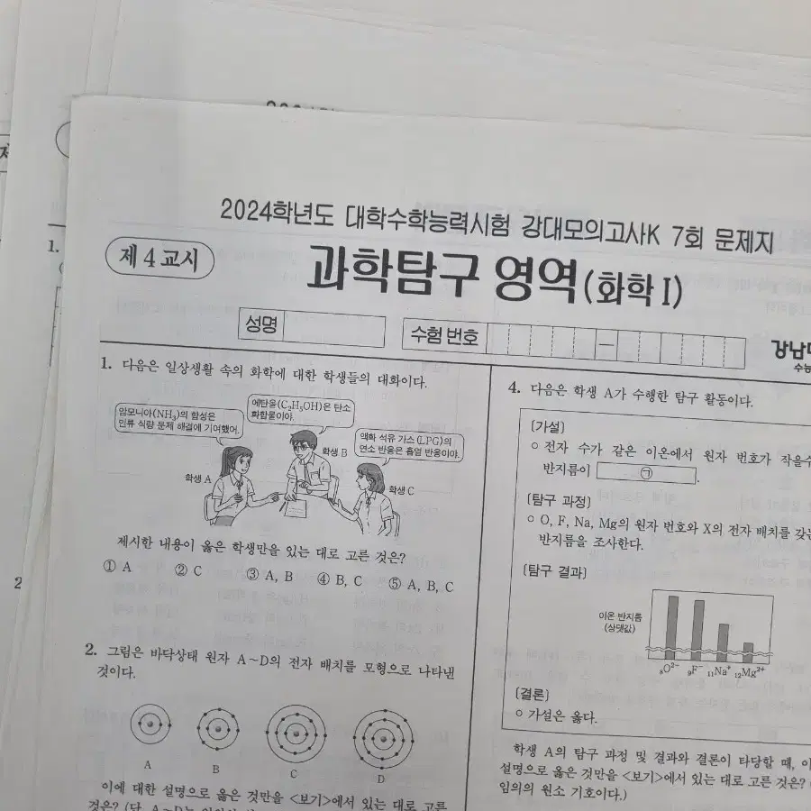 2024 강대k 화학 실전모의고사 실모