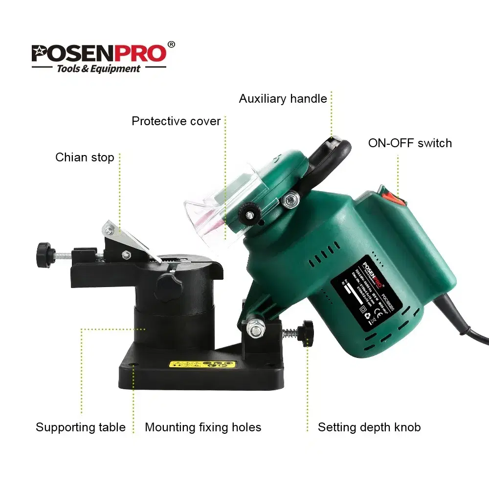 POSENPRO 220W 100mm 4 "인치 전원 체인 톱 숫돌 그라인