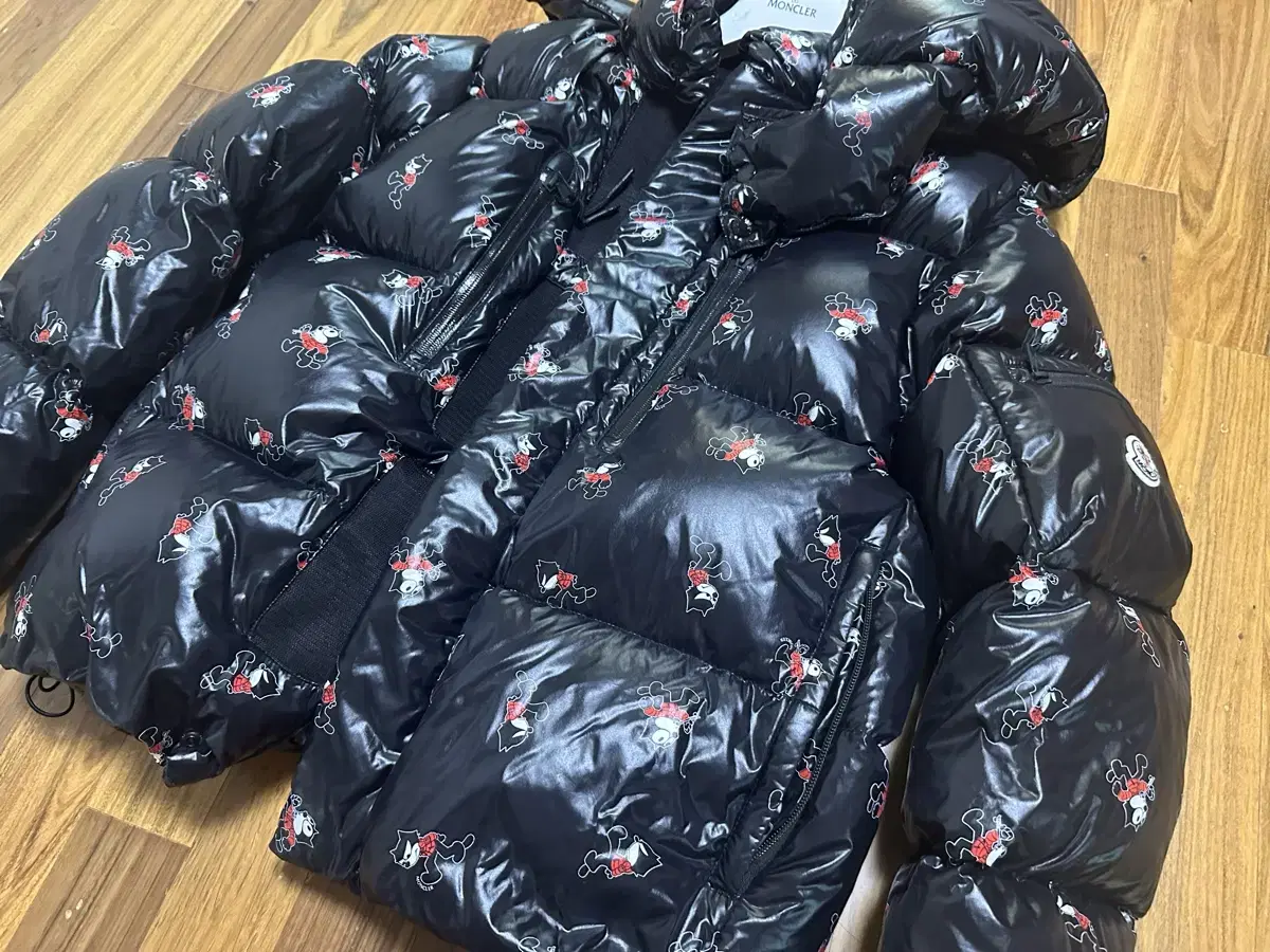 Moncler ruined down animated logo padding for sale