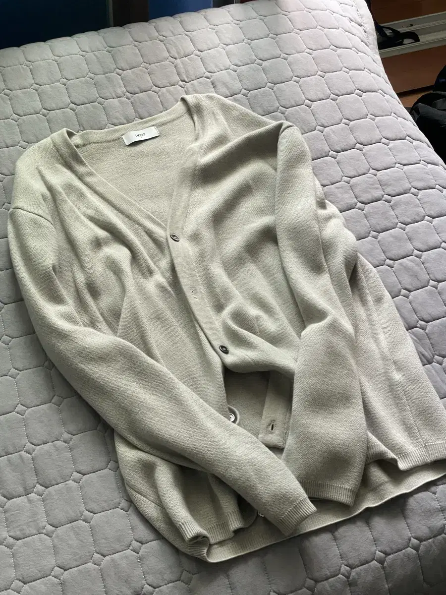 [Elmood] Hwaran Semi Over Cardigan 48 (Cloud Gray)