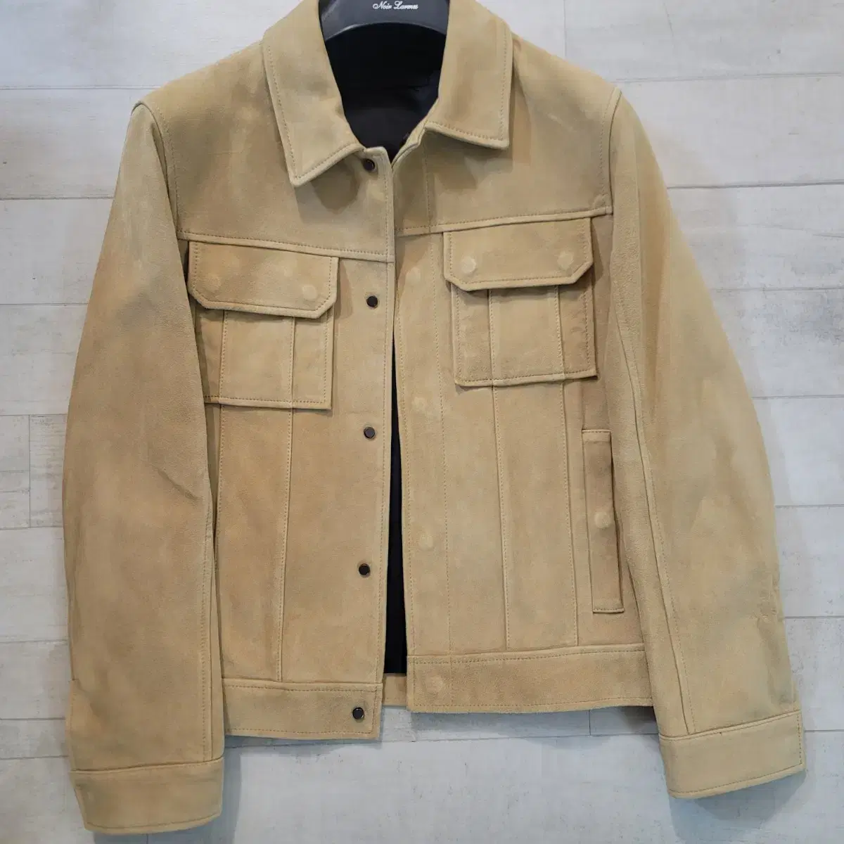 Noir L'Hermès Standard Suede Jacket 44