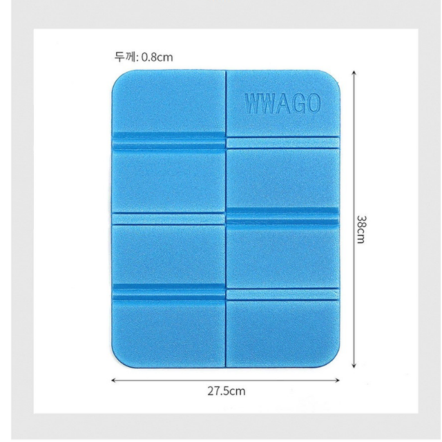 [새상품]초경량 휴대용 접이식 방석 2p 세트블루