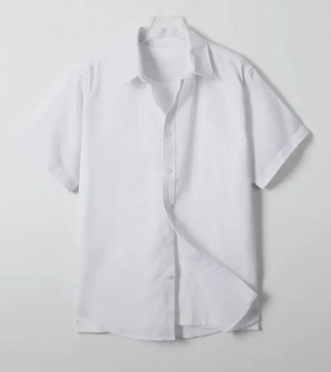 Flowing linen short sleeve standard shirt