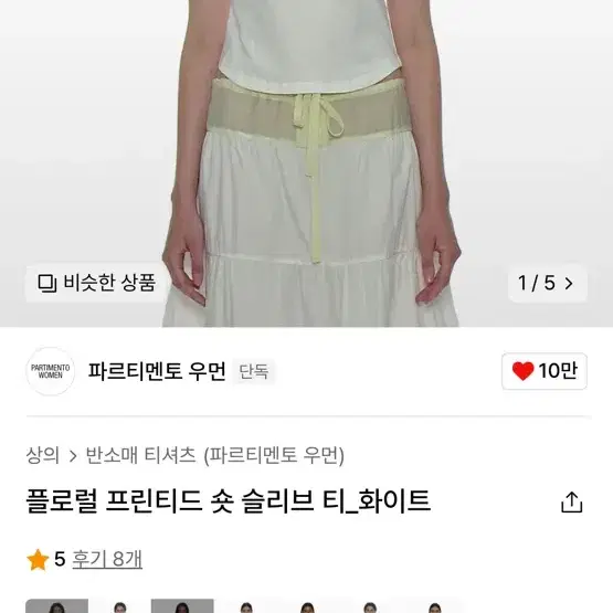 파르티멘토우먼 플로럴 프린트티