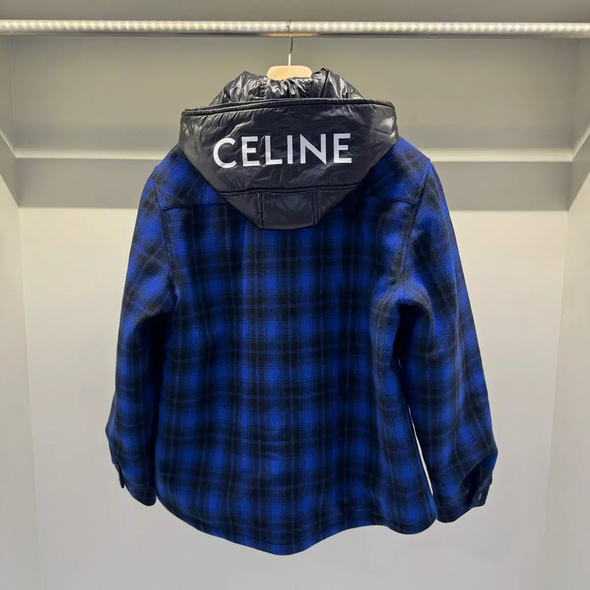 Overfit size 50 / unused Seline checked wool padded jacket