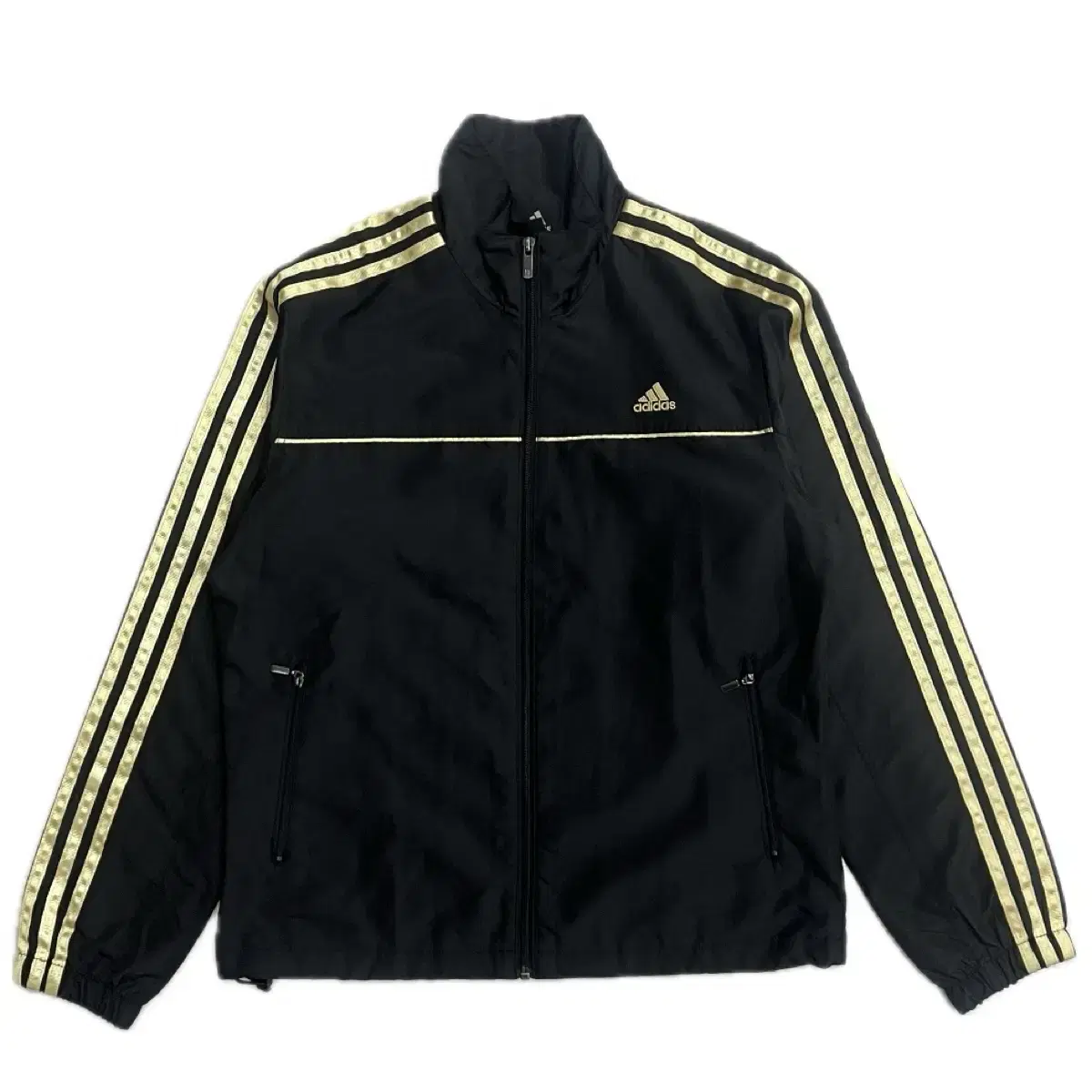 Adidas Old School 00s Black Windbreaker 95 Size M Gold Jersey Style