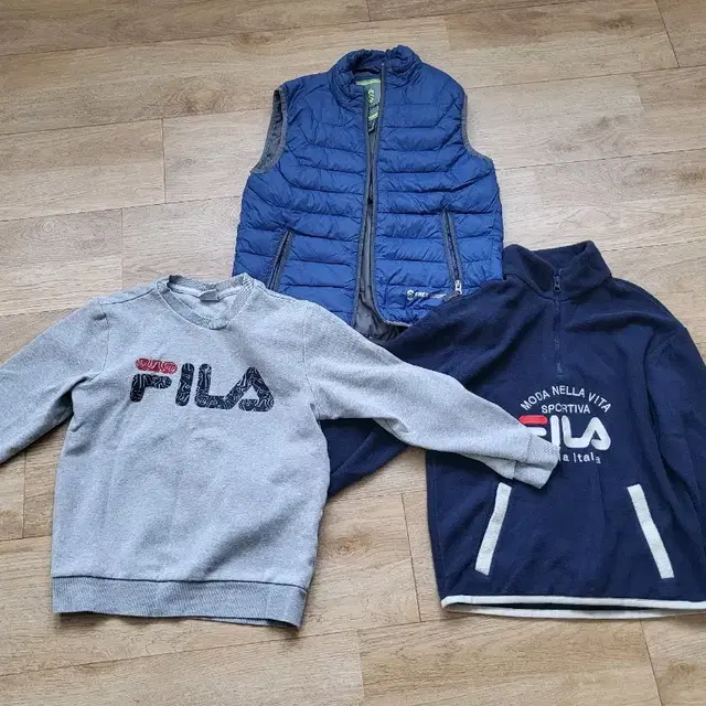 FILA 남아 맨투맨/집업 겨울티, 코스트코 다운 조끼