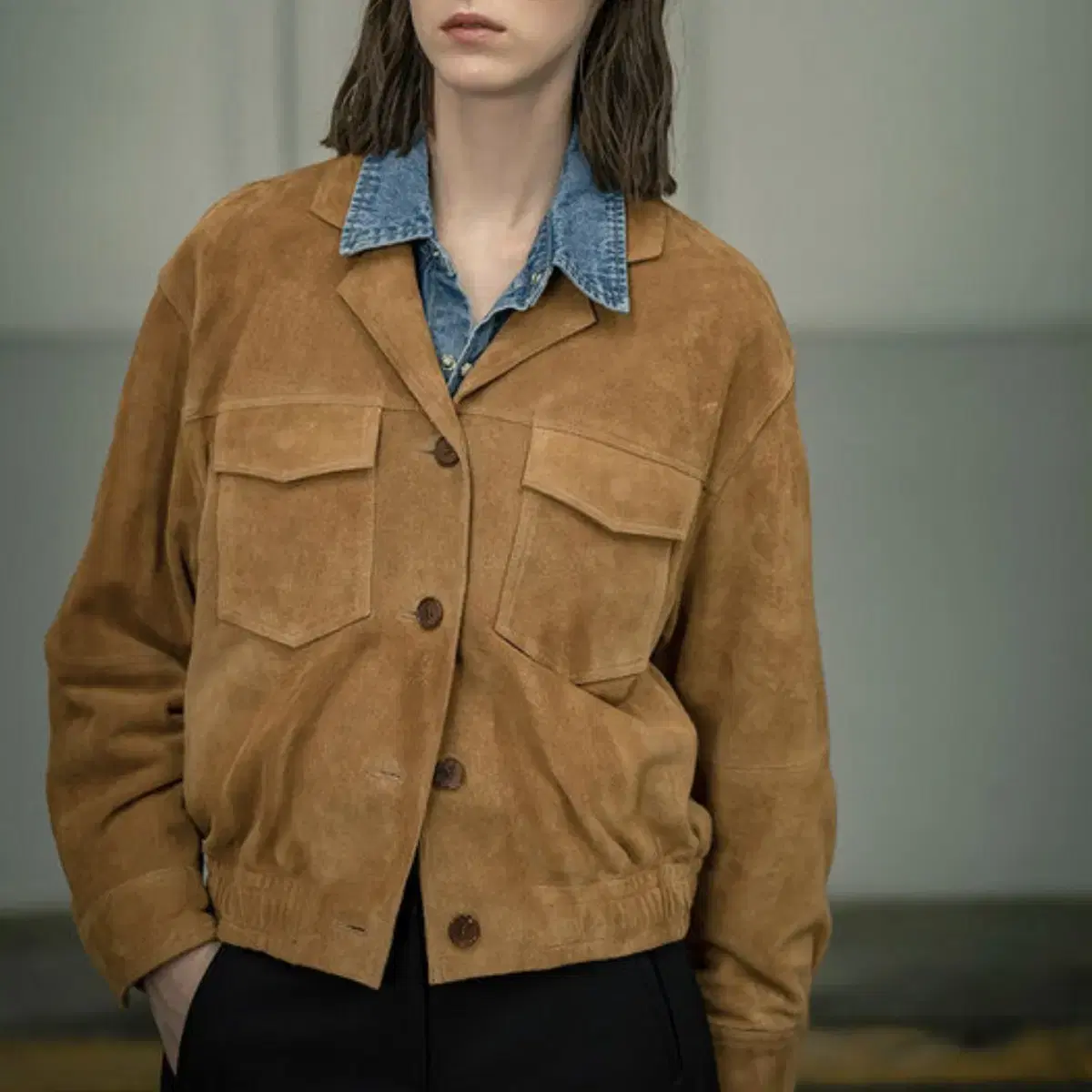 시야쥬 스웨이드 자켓 SIOT4050 suede trucker jacke