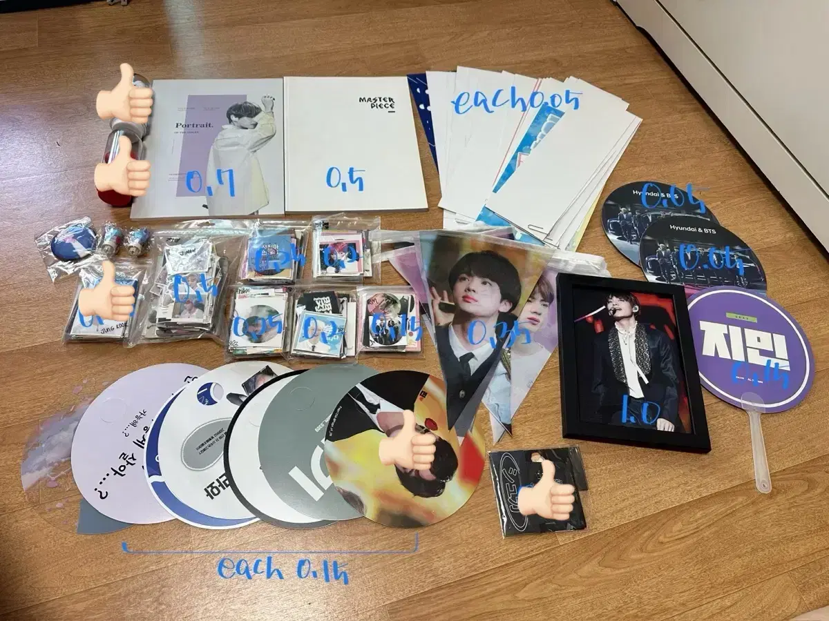 Collections of BTS unofficial goods 