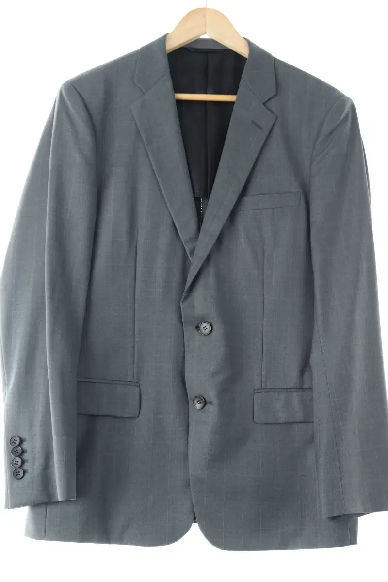 (XXL) Tailored suit jacket blazer gray wool momo - F165