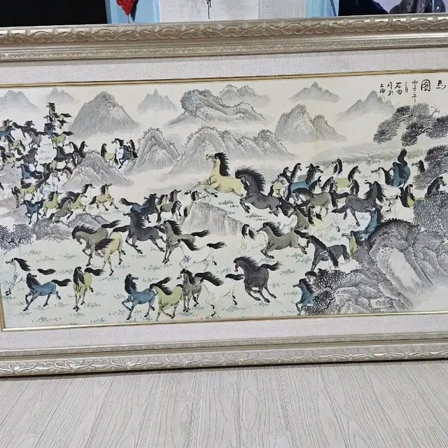 그림(석전화백의 백마도87~131cm)