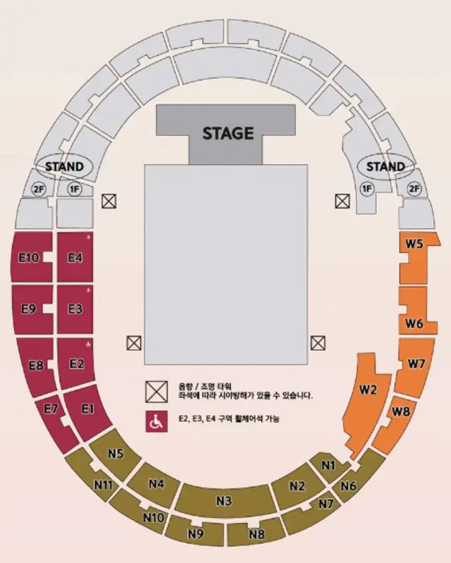 고양 드림콘서트 4연석 E1 구역 22열 양도