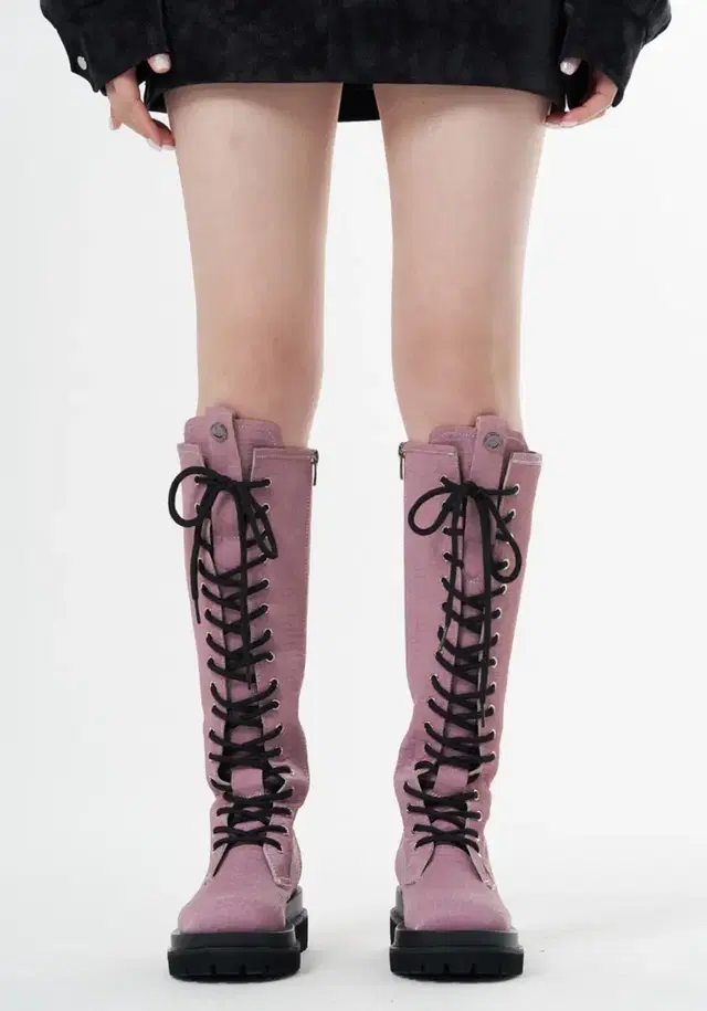 체리퀴리 부츠 croc long boots- mauve pink