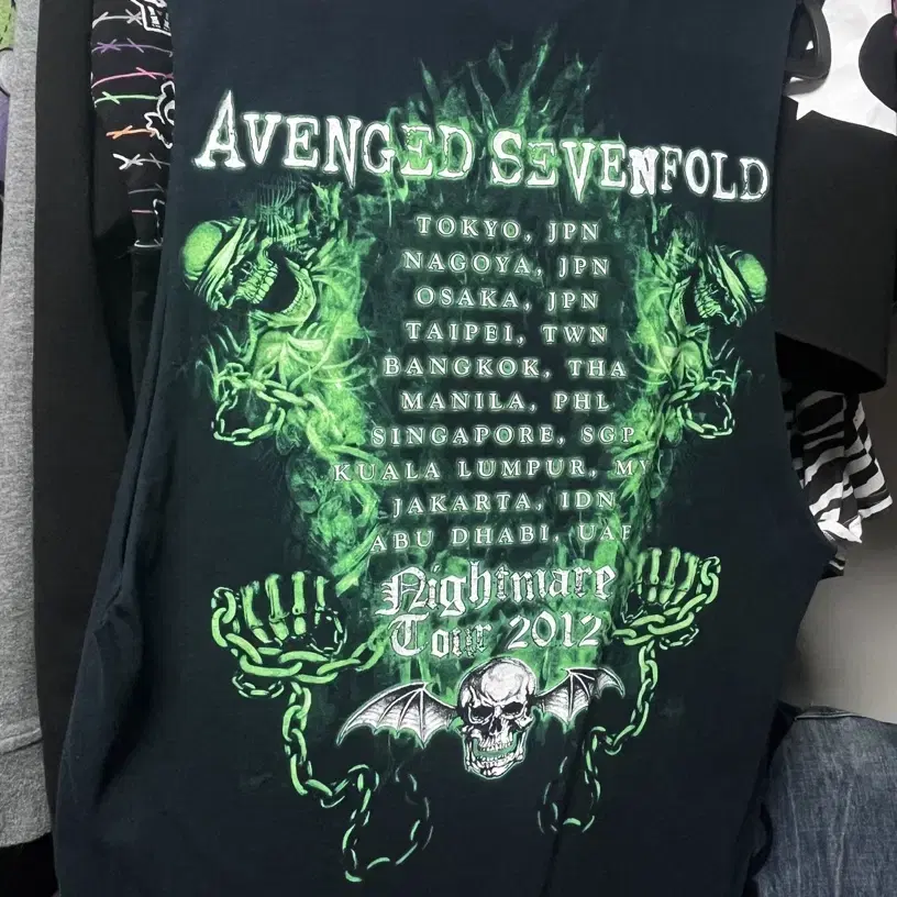 Avenged sevenfold diy밴드 머천 나시티