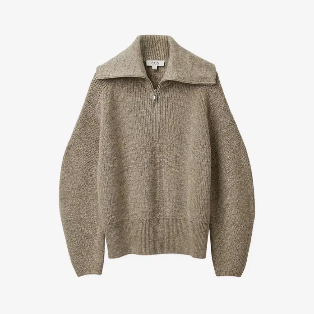 코스 집니트 베이지 XS cos zip knit jumper beige