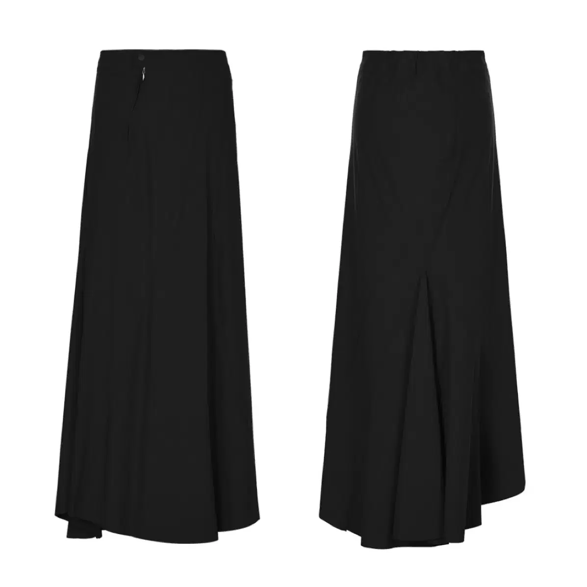 나체 Wave Maxi Skirt black