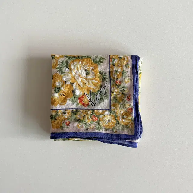 KENZO cotton Flower pattern Handkerchief