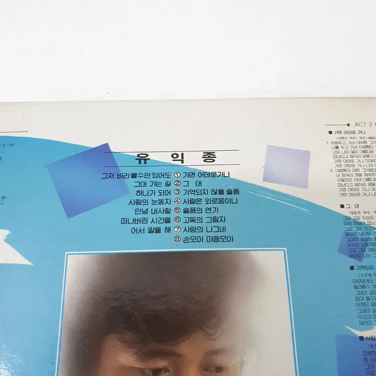 유익종 LP  1987  그저바라만볼수있어도