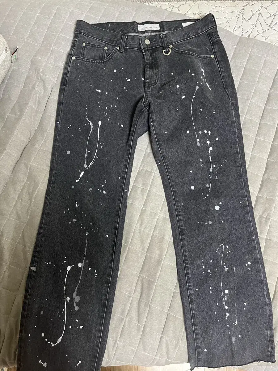 Tony Weck Painted Black Denim Pants