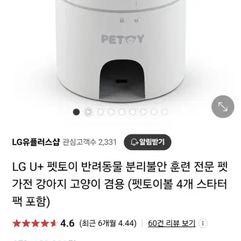 펫토이 반려동물 놀아주기 공놀이