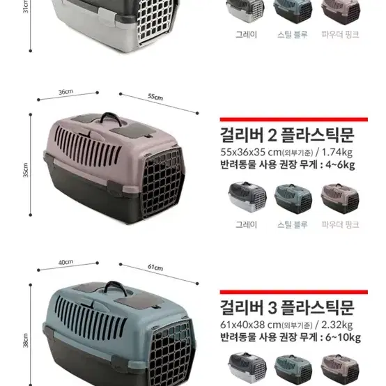 스테판플라스트 걸리버2 강아지 이동장 켄넬