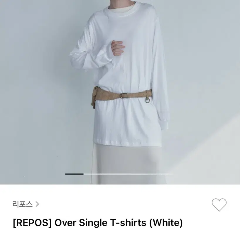 (새상품)리포스 Repos over size t-shirt(white)