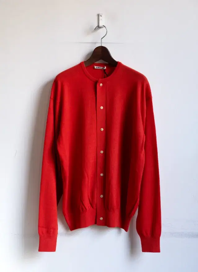 오라리 Auralee cashmere hard twist cardigan