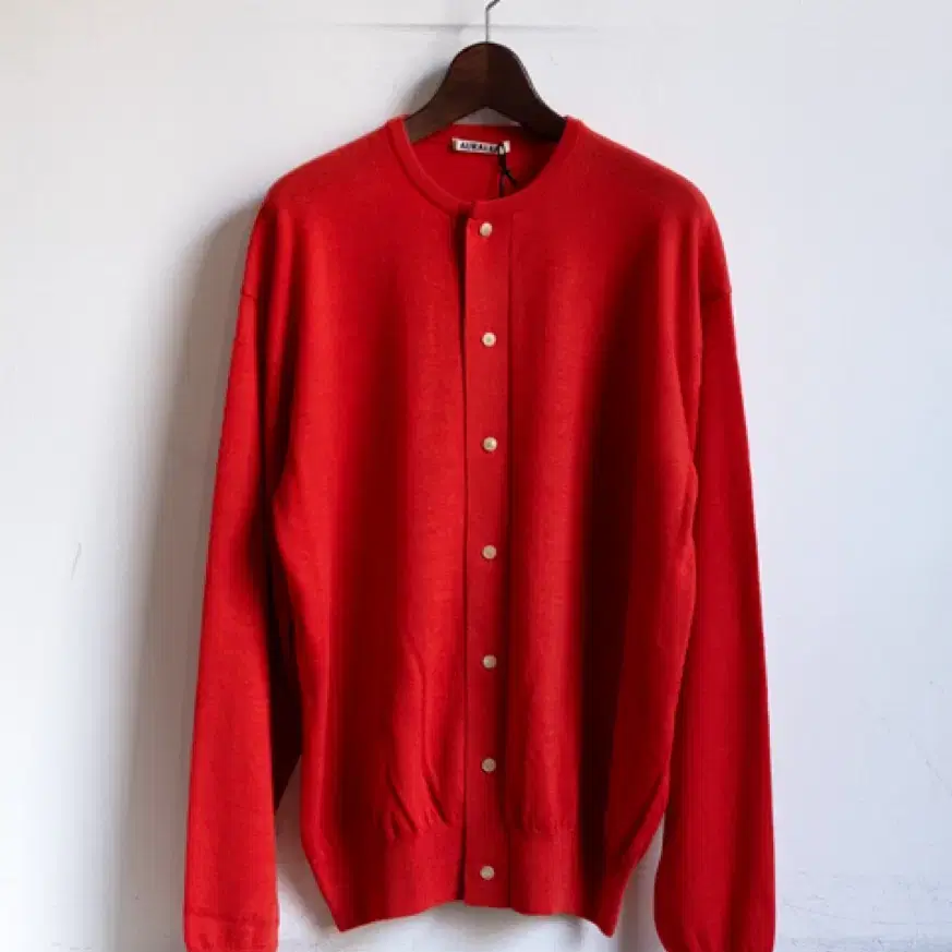 오라리 Auralee cashmere hard twist cardigan