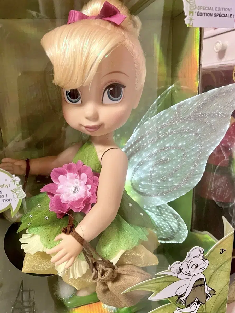 Disney Babydoll limited edition Tinkerbell doll Figures Light Up Cute Props Peter Pan