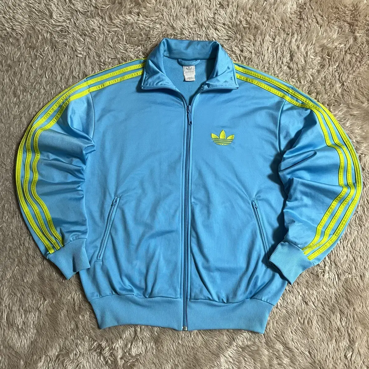 100 Adidas Old Mints Yellow Firebird Tracktop Jersey