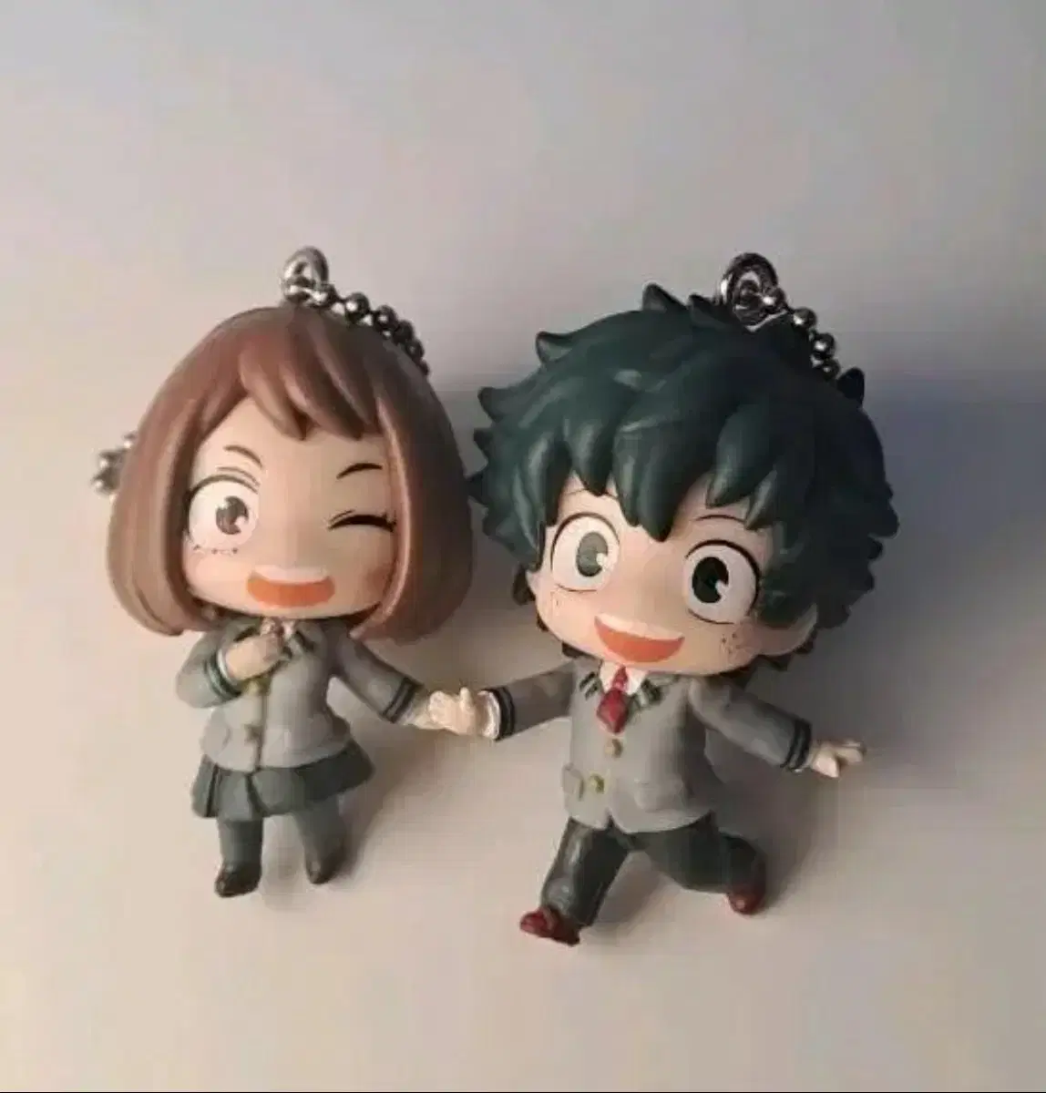 Hiroaka Midoriya Uraraka Purapura Wiggly Gacha Figures Keyring