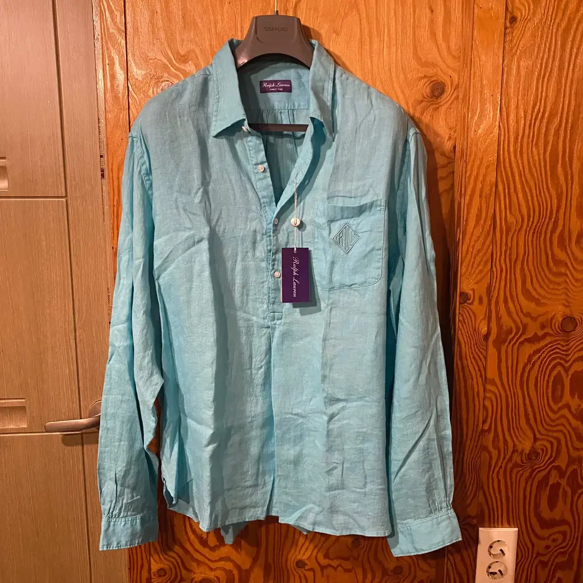 Ralph Lauren Perflavelle RL Logo Linen Shirt sell.