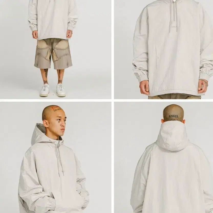 아조바이아조 Oversized Hooded Anorak [Ivory]