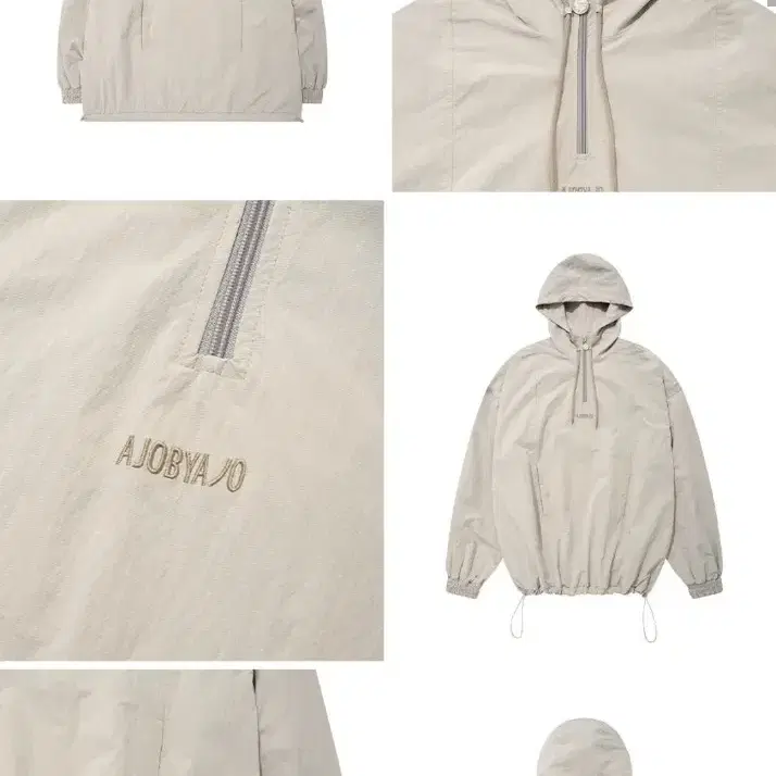 아조바이아조 Oversized Hooded Anorak [Ivory]