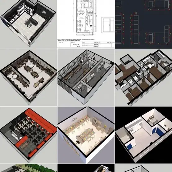 캐드도면 및 스케치업 작업 도와드립니다