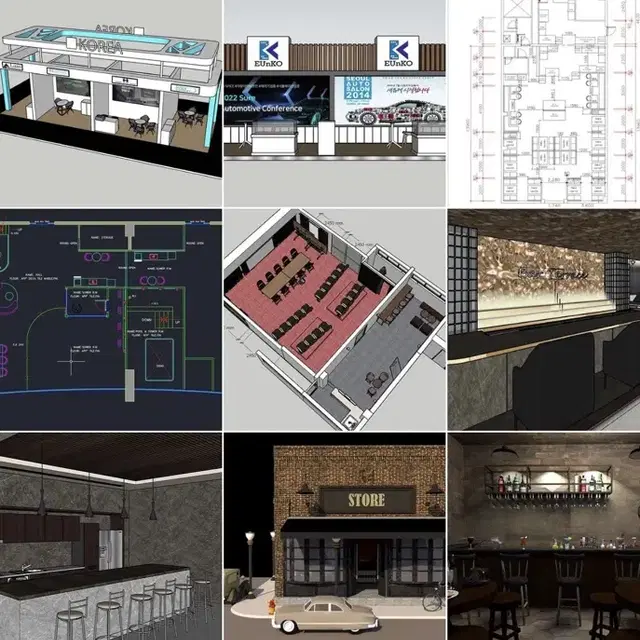 캐드도면 및 스케치업 작업 도와드립니다