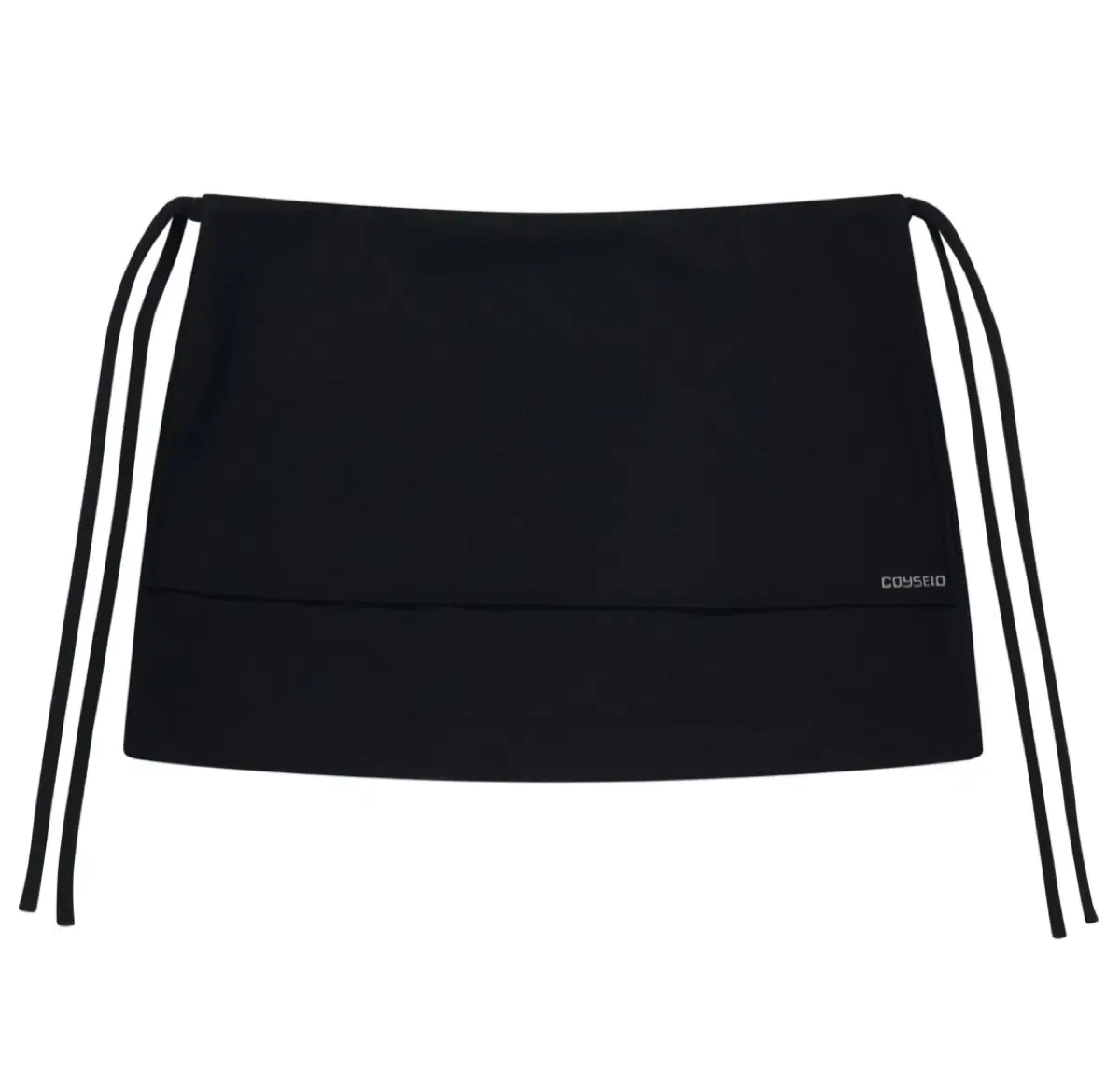 판매) Coyseio RIBBON DOUBLE SKIRT BLACK 2