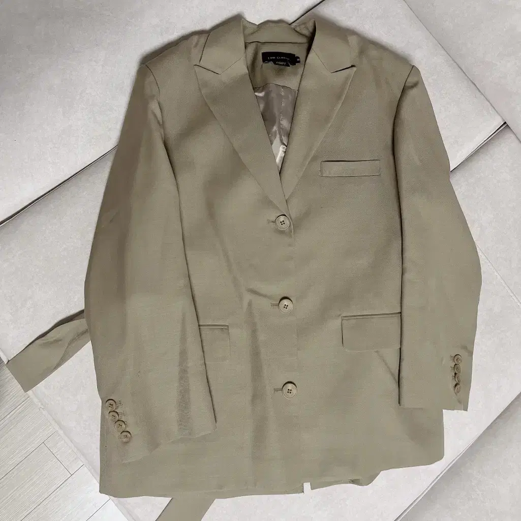 low classic khaki belt jacket 로우클래식 자켓