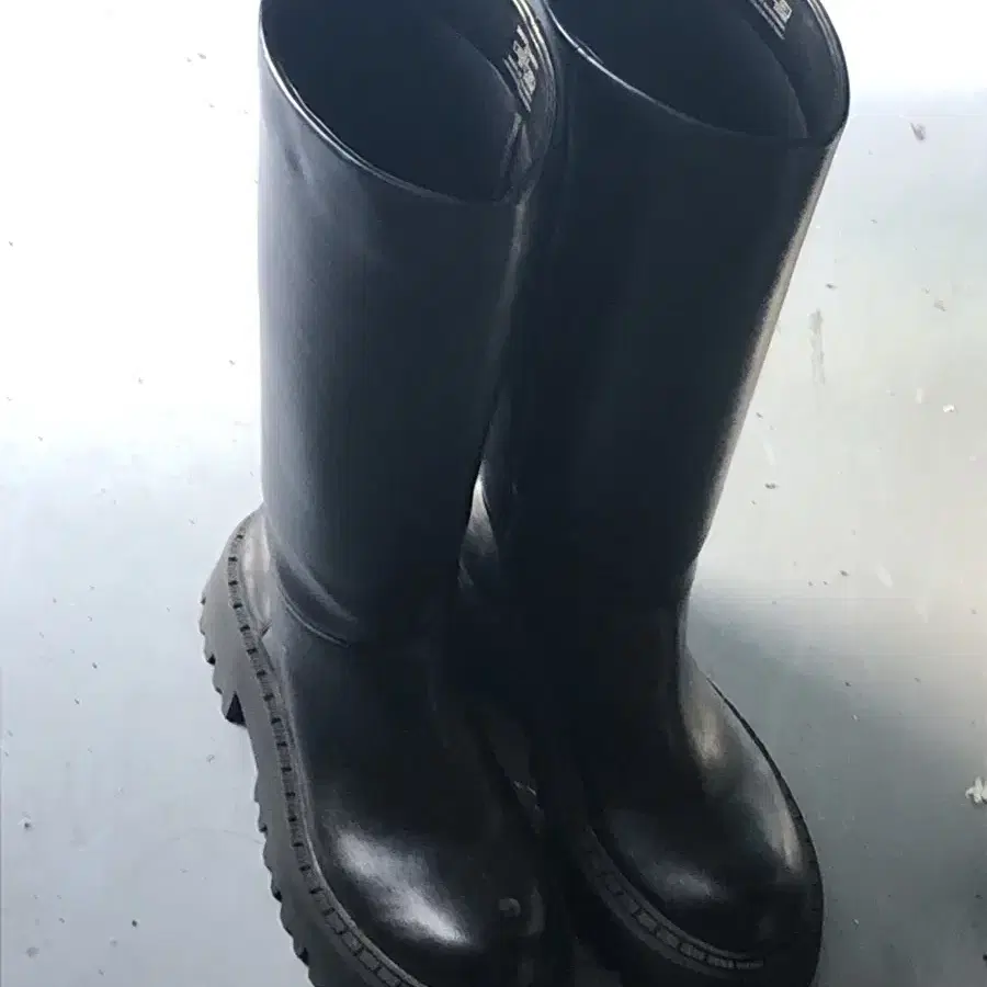 ZARA chunky platform knee high boots 38