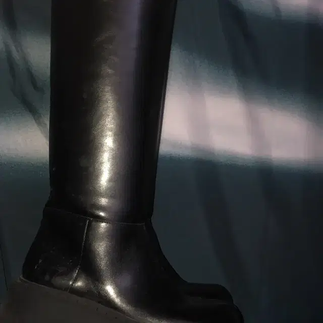 ZARA chunky platform knee high boots 38