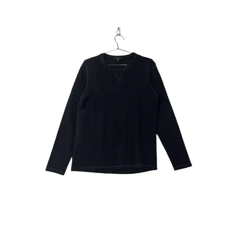 [COURSE] Black Stitched Cotton Long Sleeve Tee M