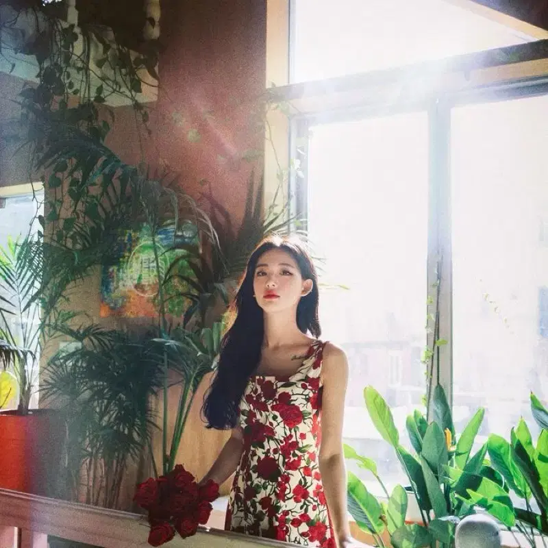 [새상품/택있음] 밀크코코아 red rose dress (L size)