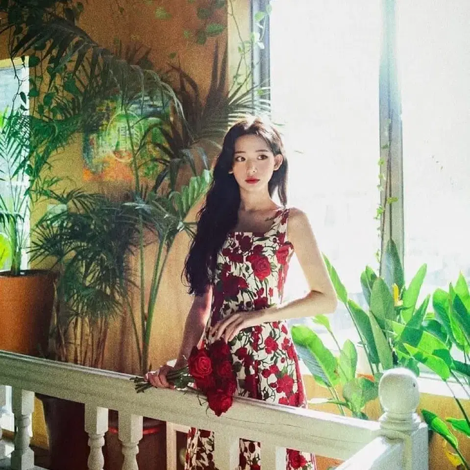 [새상품/택있음] 밀크코코아 red rose dress (L size)