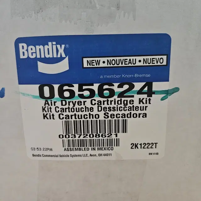 에어 드라이어 카트리지 AD-IP 교체 Bendix Haldex