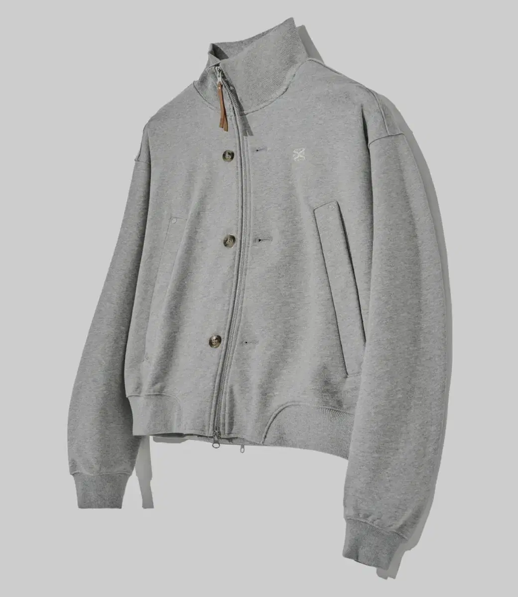 Setter teo Cotton All-Pull Zip-Up Melange Gray