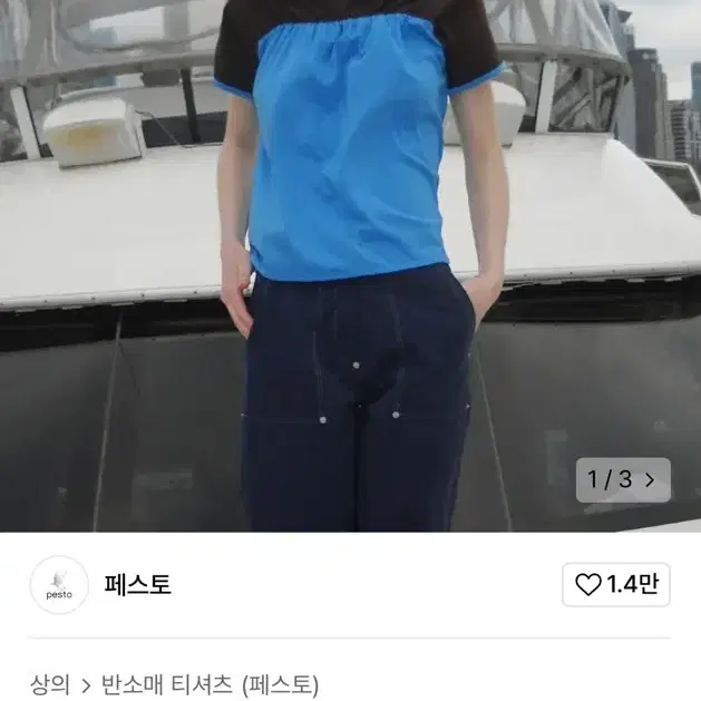 페스토 하프앤하프 셔링 티셔츠 돌핀