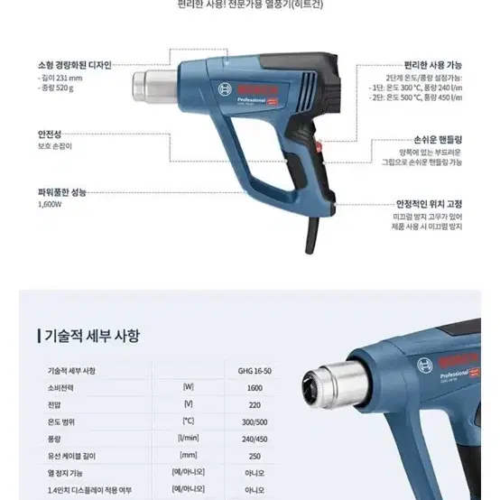 보쉬 전기열풍기