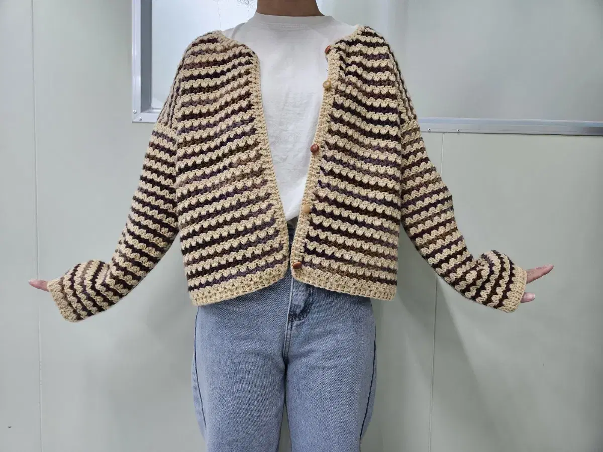 Hand-crocheted cardigan