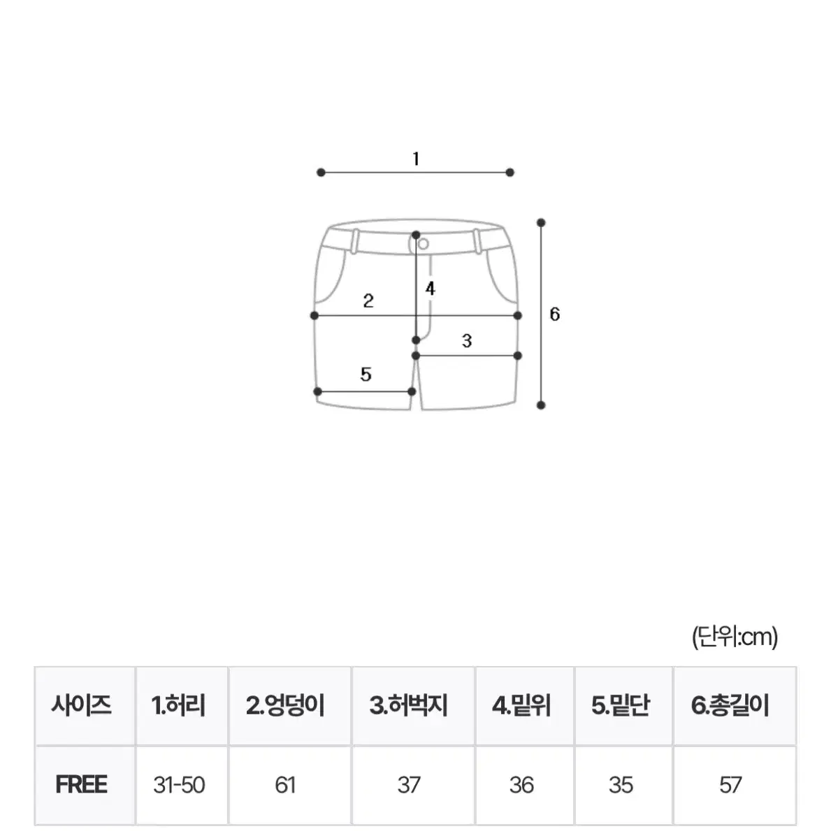 더언더블 반바지